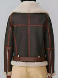 Women B3 Sheepskin Aviator Flight Fur Shearling Short Bomber Jacket