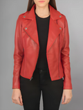 Women Flashback Black Leather Biker Jacket