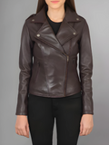 Women Flashback Black Leather Biker Jacket