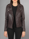 Women Flashback Black Leather Biker Jacket