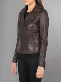 Women Flashback Black Leather Biker Jacket