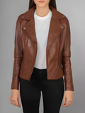 Women Flashback Black Leather Biker Jacket