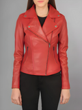 Women Flashback Black Leather Biker Jacket