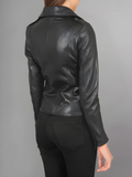 Women Flashback Black Leather Biker Jacket