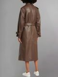 Women's Benzy Leather Trench Coat