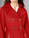 Women's Double-Breasted Skirted Coat