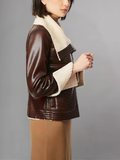 Women’s Moto Real Shearling Leather Jacket
