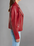 Women's Yellow Sheepskin Leather Jacket