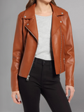 Women's Yellow Sheepskin Leather Jacket