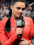 Wrestler Aksana Red Leather Jacket