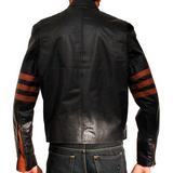 X-MEN Brown Origins Wolverine Jackman Hugh Leather Jacket