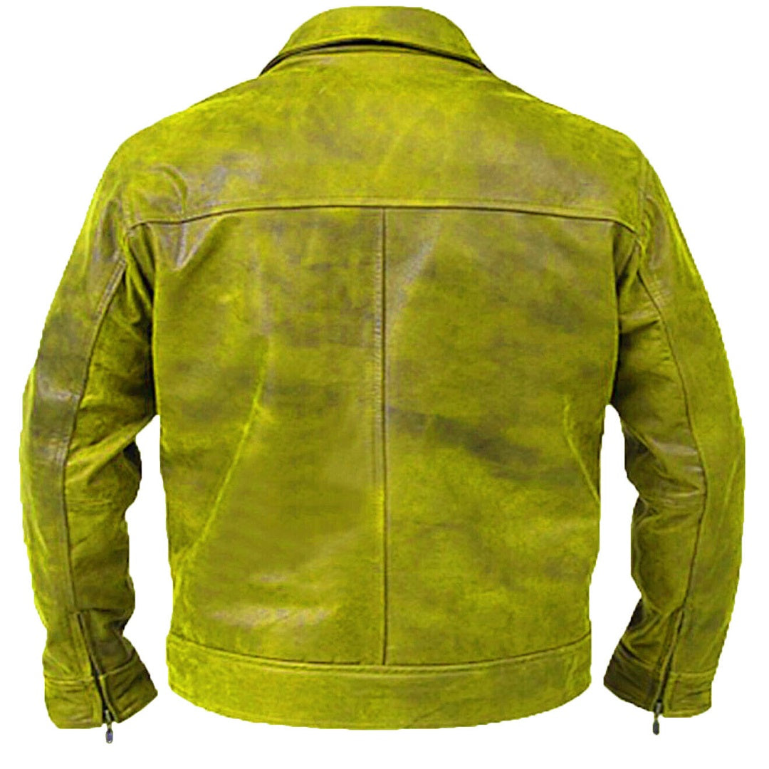 Mens Leather Jacket Vintage Distressed Biker Motorcycle Cafe Racer Real Leather Jackets Empire