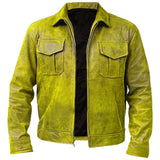 Mens Leather Jacket Vintage Distressed Biker Motorcycle Cafe Racer Real Leather Jackets Empire