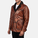Rocky Brown Fur Leather Coat Jackets Empire