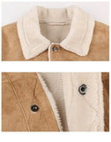 Men's Suede Jacket Warm Coats Male Outwear Winter Jackets Empire