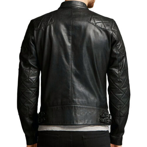 Brand New Men's David Beckham Leather Biker Jacket Jackets Empire